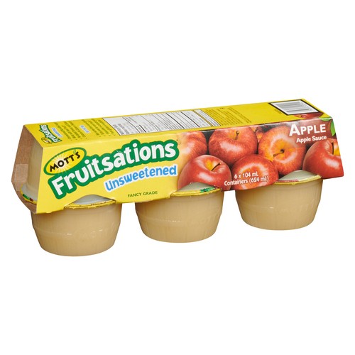 Mott's Gluten-Free Fruitsations Apple Sauce Unsweetened 6 x 104 ml