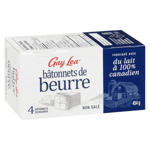 Gay Lea Butter Sticks Unsalted 454 g