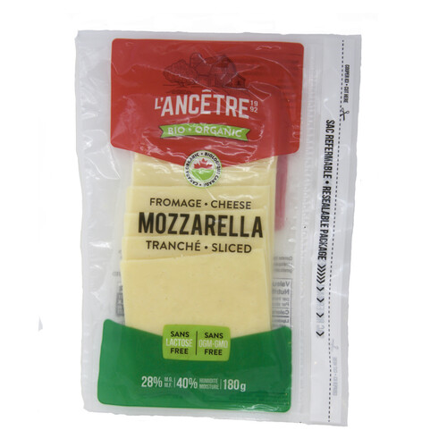 L'Ancêtre Organic Mozzarella Slices 180 g