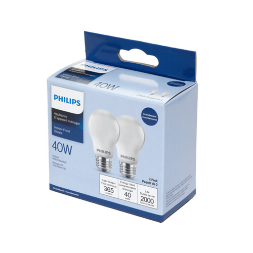Philips Bulbs 40W Frost 2 EA