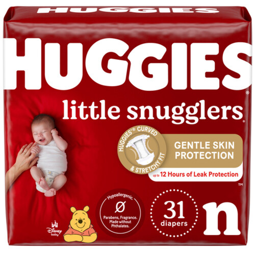 Huggies Little Snugglers Diapers New Born 31 Count