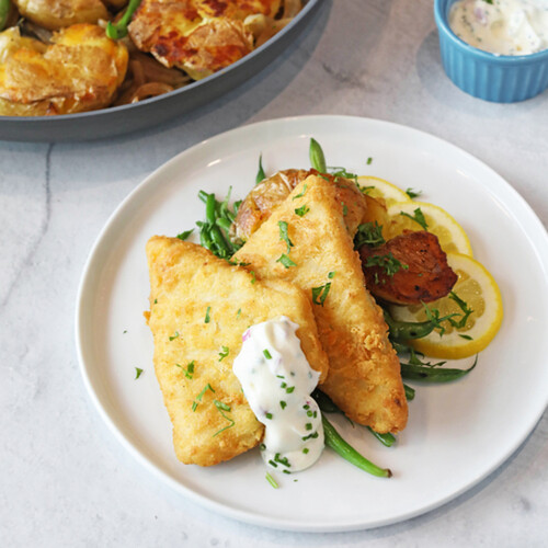 High Liner Frozen Haddock Fillets Signature Cut Uncooked English Style Battered 425 g