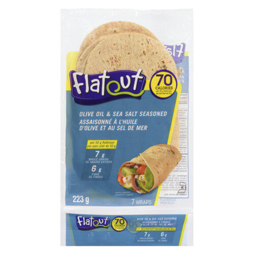 Flatout Wraps Olive Oil & Sea Salt Seasoned 223 g