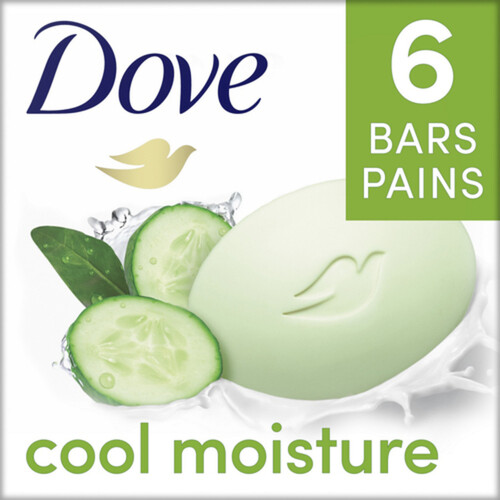 Dove Cool Moisture Refreshing Beauty Bar Cucumber And Green Tea 6 x 106 g