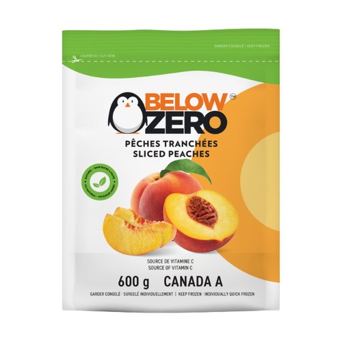 Below Zero Peaches Sliced Frozen 600 g