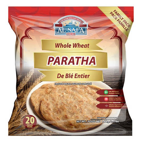 Al Safa Halal Whole Wheat Paratha 1.6 kg (frozen)