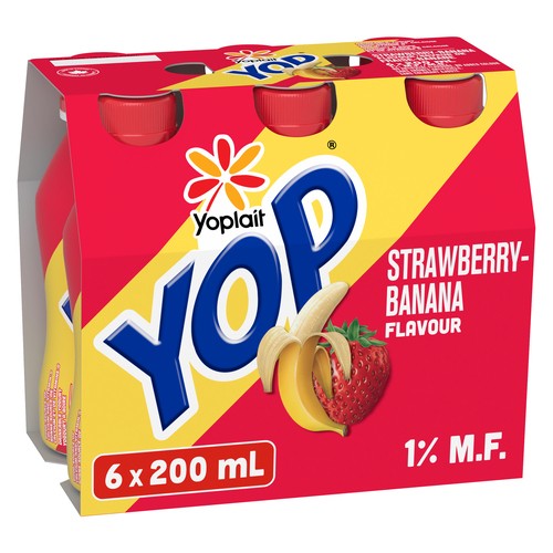 Yoplait Yop 1% Drinkable Yogurt Strawberry Banana 200 ml