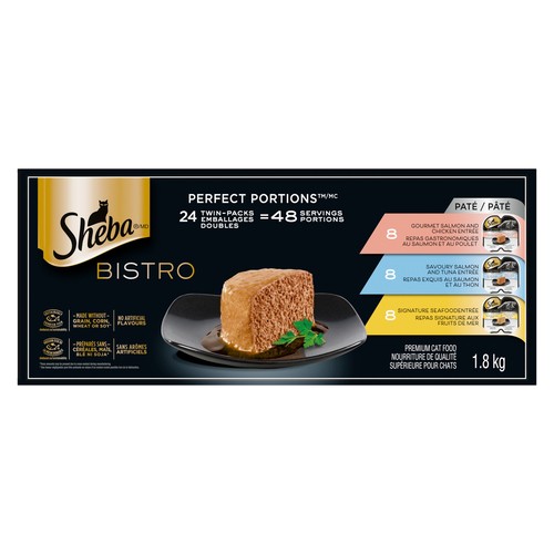 Sheba Bistro Perfect Portions Adult Wet Cat Food Variety Pack 1.8 kg