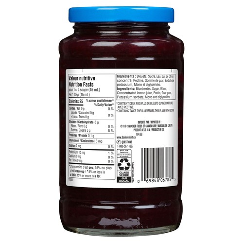 Double Fruit Jam Light Blueberry 500 ml