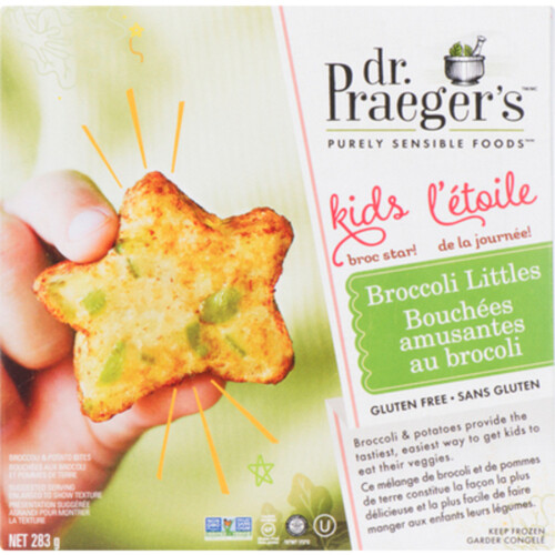 Dr. Praeger's Bouchées de brocolis avec pommes de terre sans gluten 283 g (congelées)