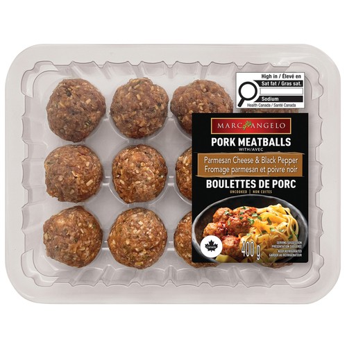 Marcangelo Frozen Pork Meatballs Cracked Pepper & Parmesan 400 g
