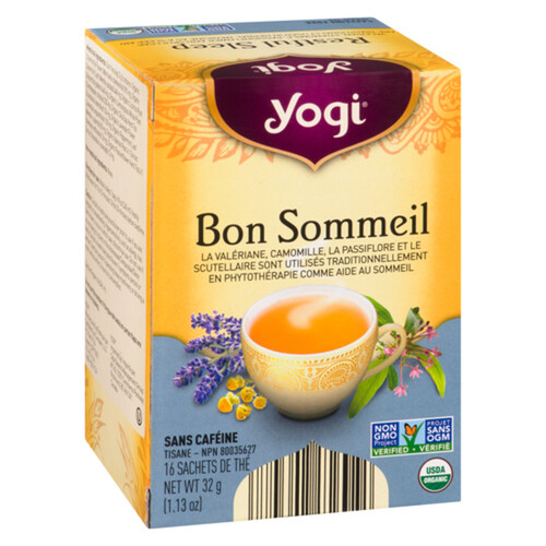 Yogi Caffeine-Free Herbal Tea Restful Sleep 16 Tea Bags 