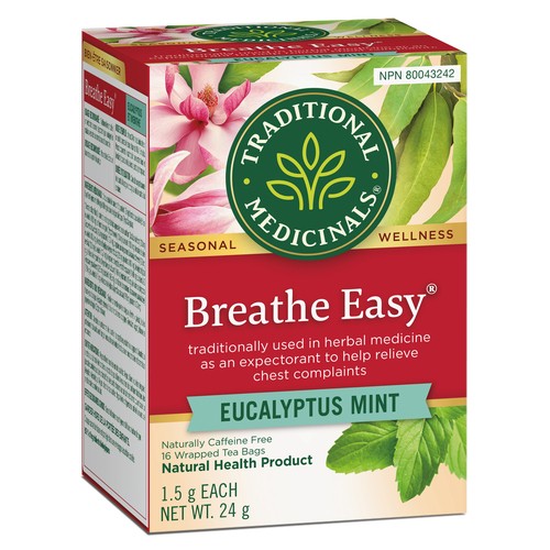 Traditional Medicinals Herbal Tea Breathe Easy 16 Tea Bags