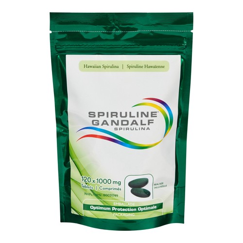 Gandalf Spirulina Pure Hawaiian Spirulina 1000 mg Tablets 120 Count