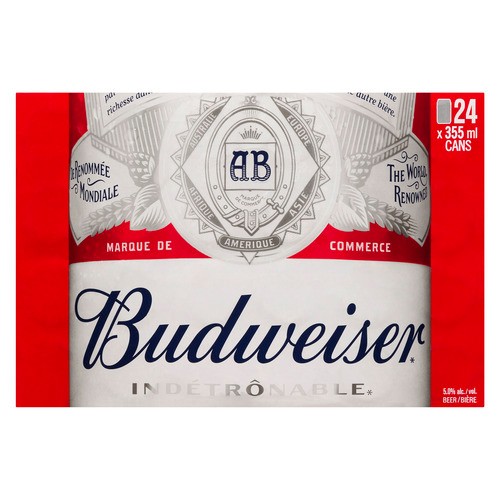 Budweiser Beer 5% Alcohol 24 x 355 ml (cans)