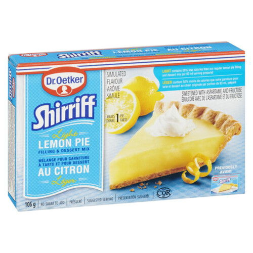 Dr. Oetker Shirriff Pie Filling Lemon Light 106 g Voilà Online
