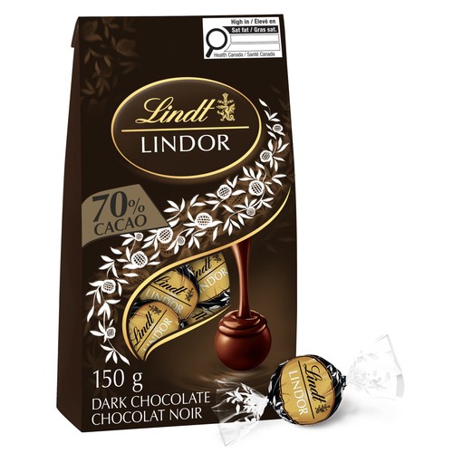 Lindt Lindor Chocolate Truffles 70% Cacao Extra Dark Bag 150 g
