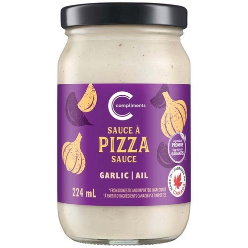 Compliments Pizza Sauce White Roasted Garlic 224 ml