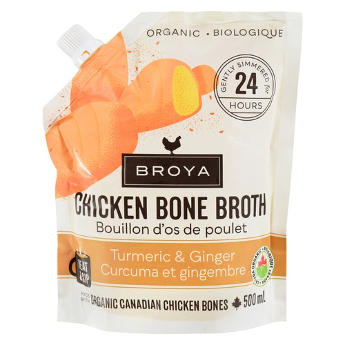 Broya Organic Chicken Bone Broth Turmeric & Ginger 500 ml