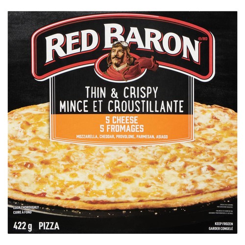 Red Baron Frozen Pizza Thin And Crispy 5 Cheese 422 g