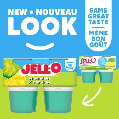 Jell-O Sugar-Free Gel Snacks Lemon Lime 356 g