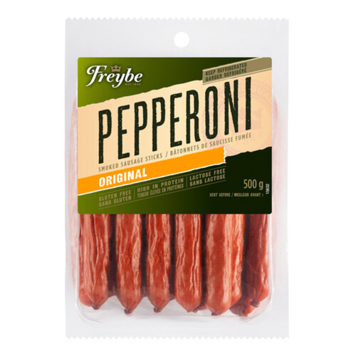 Freybe Gluten-Free Smoked Sausage Sticks Pepperoni Original 500 g