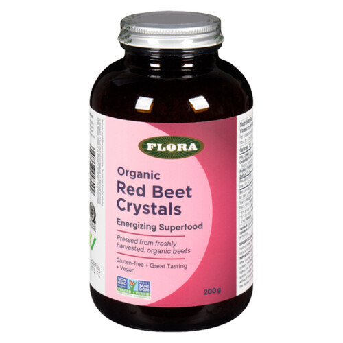 Flora Organic Energizing Superfood Red Beet Crystals 200 g