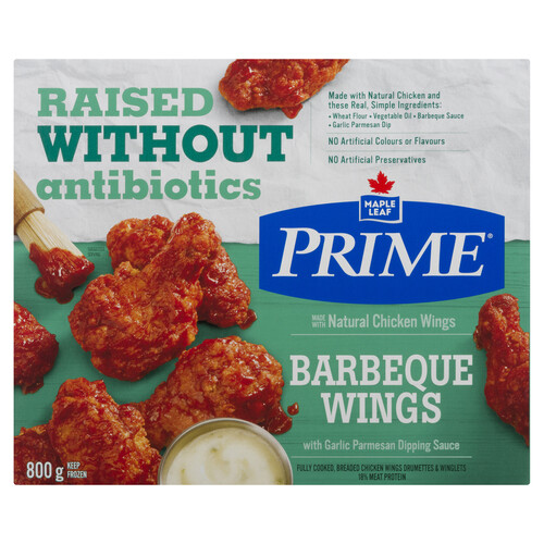 Maple Leaf Prime Frozen Chicken Wings Barbeque 800 g