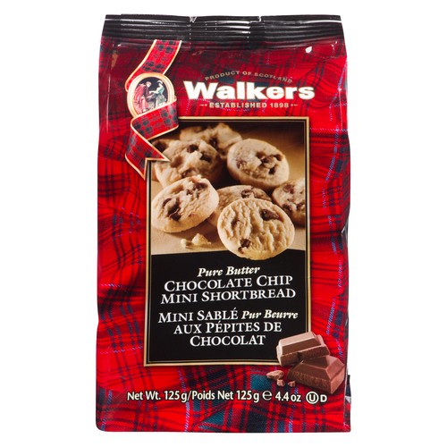 Walkers Mini Shortbread Rounds Chocolate Chip 125 g