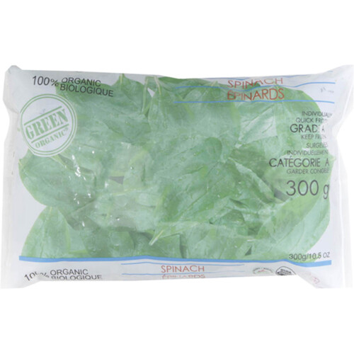 Green Organic Frozen Spinach 300 g