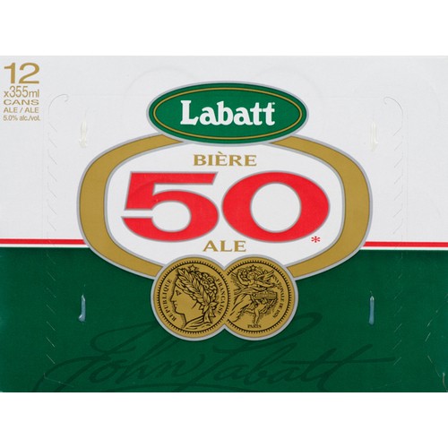 Labatt 50 Beer 5.2% Alcohol 12 x 355 ml (cans)