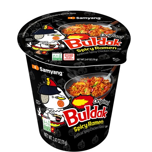Samyang Buldak Stir-Fried Ramen Cup Artificial Spicy Chicken 70 g