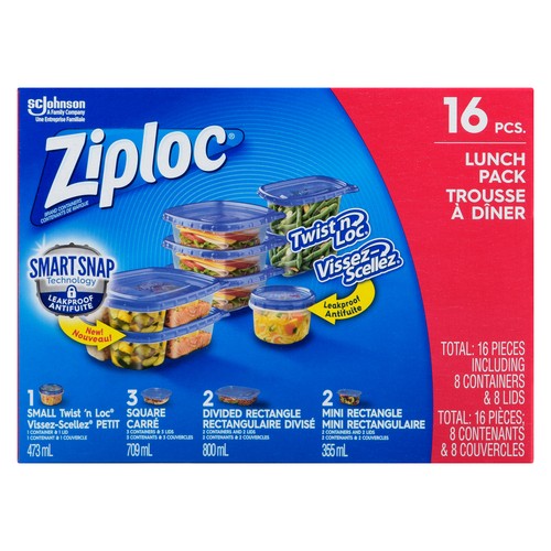 Ziploc Lunch Containers Variety 8 Count