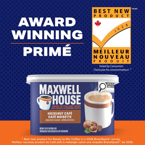 Maxwell House International Instant Coffee Beverage Mix Hazelnut Café 256 g
