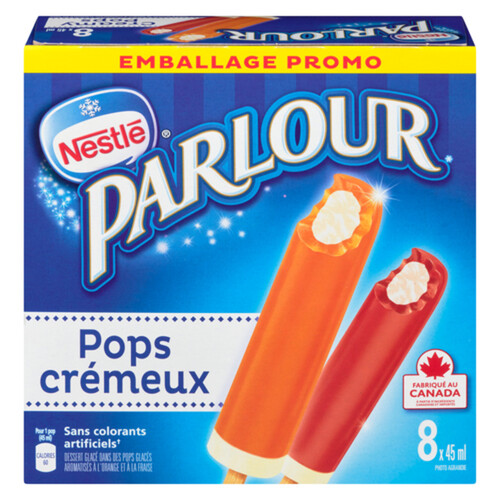 Parlour Ice Cream Creamy Pops Assorted 8 x 45 ml