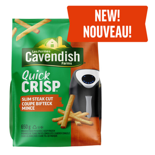 Cavendish Farms Quick Crisp Frozen Fries Slim Steak Cut 650 g