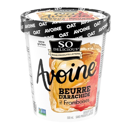 So Delicious Dairy-Free Oat Frozen Dessert Peanut Butter & Raspberry 500 ml