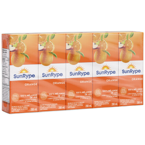 SunRype Pure Orange Juice Boxes 5 x 200 ml