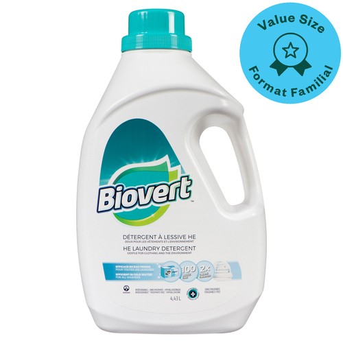 Biovert Liquid Laundry Detergent Fragrance Free Value Size  4.43 L