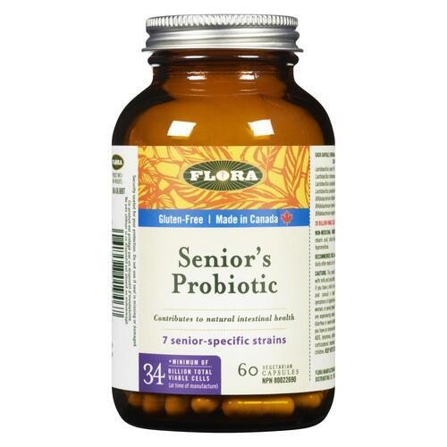Flora Gluten-Free Senior's Probiotic Vegetarian Capsules 60 Count