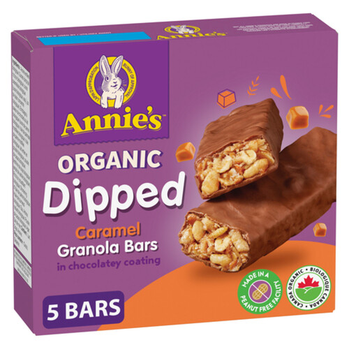 Annie'S Granola Bars Organic Dipped Caramel Chocolatey Coating 130 G