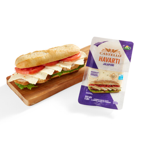 Castello Sliced Cheese Havarti Jalapeno 8 Slices 165 g