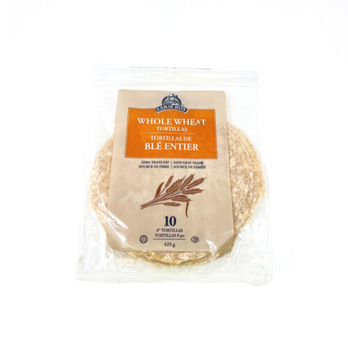 Farm Boy Whole Wheat Tortilla Wrap 8-Inch 10 Pack 425 g (frozen)