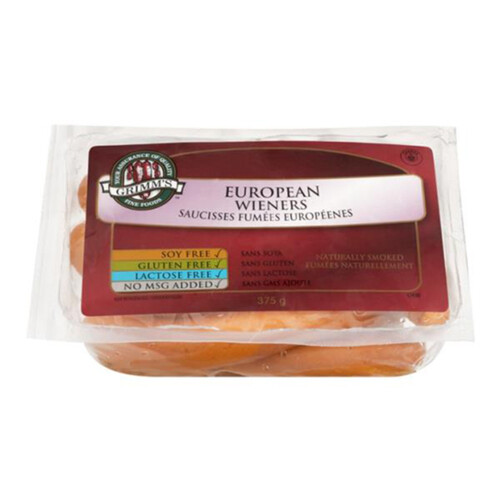 Grimm's Fine Foods Gluten Free European Wieners 375 g