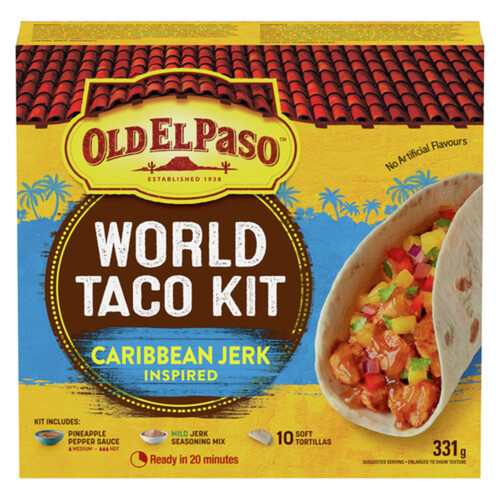 Old El Paso World Taco Kit Caribbean Jerk Inspired 331 g