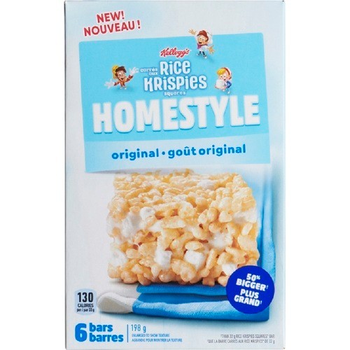 Kellogg's Cereal Bar Rice Krispies Treats Homestyle Original 6 Count 198 g