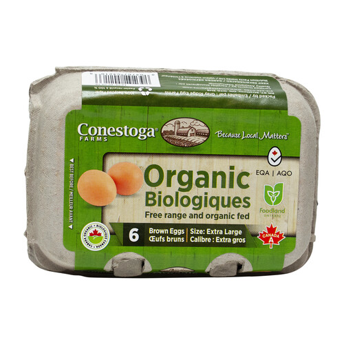 Conestoga Farms Organic Brown Eggs Extra Large 6 Count