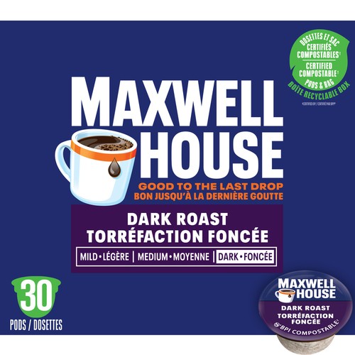 Maxwell House Coffee Pods 100% Arabica Dark Roast 30 K-Cups 292 g