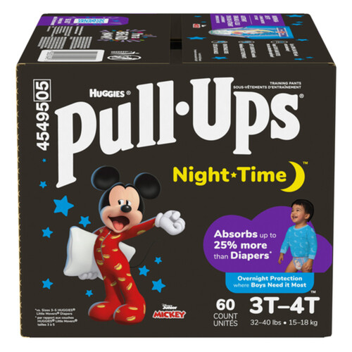 Pull-Ups Boys' Night-Time Potty Training Pants 3T-4T 60 Count - Voilà  Online Groceries & Offers