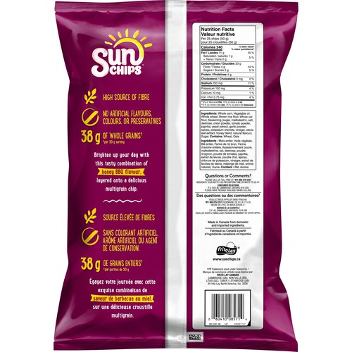 Sun Chips Multigrain Snacks Honey BBQ 205 g